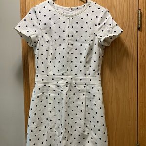 Brooks Brothers Polka Dot Key Hole Shift Dress G35